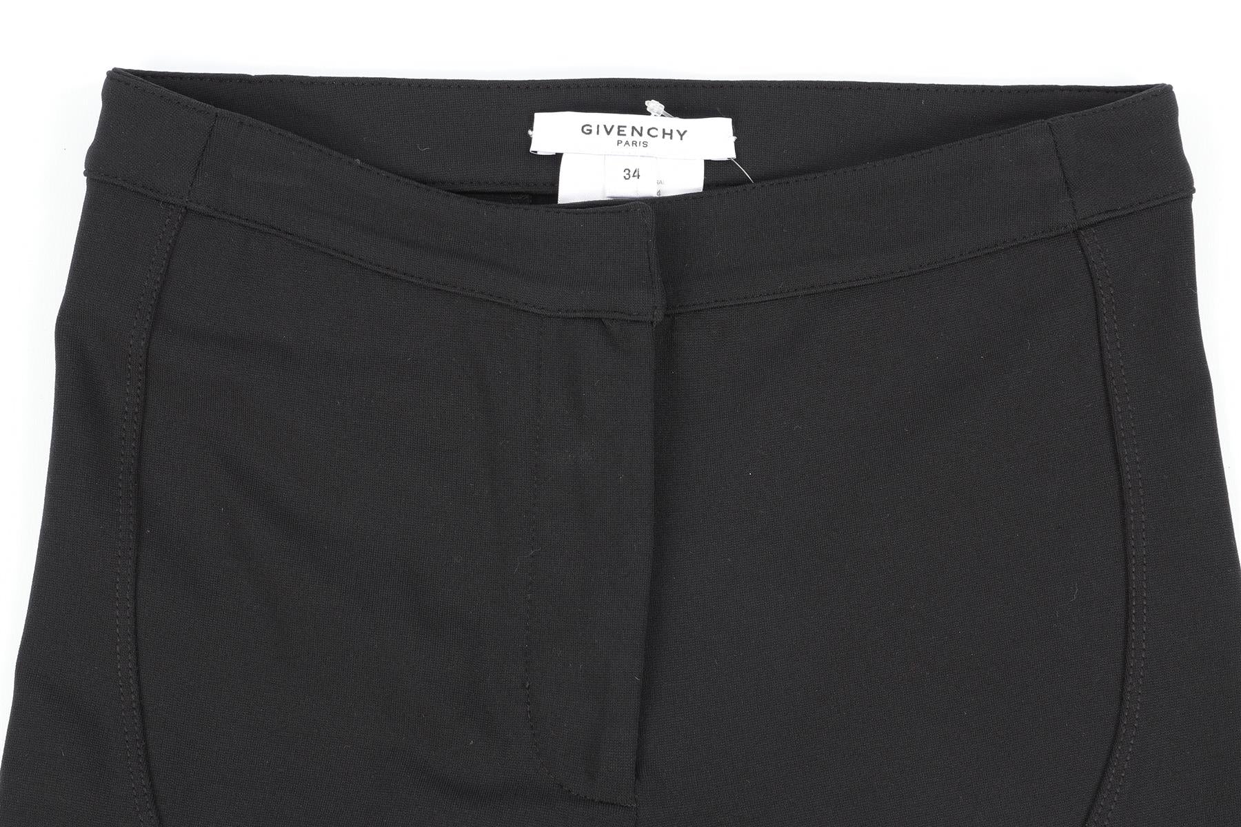 GIVENCHY BLACK CREPE SKINNY PANTS FR 34 UK 6