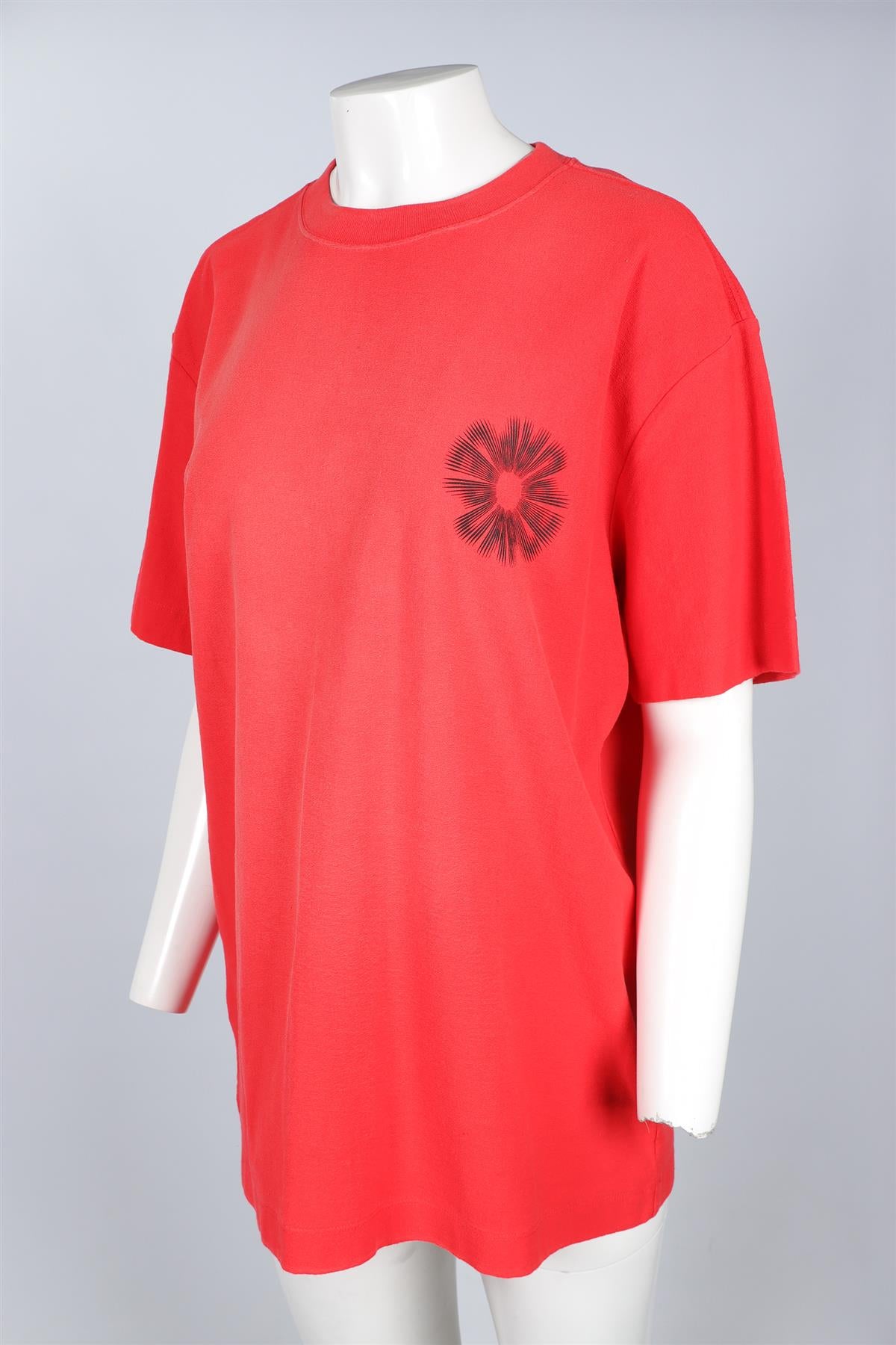 PURPLE BRAND RED COTTON T-SHIRT MEDIUM