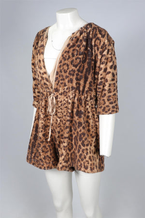 EMILIA WICKSTEAD BROWN TERRY PLAYSUIT XSMALL