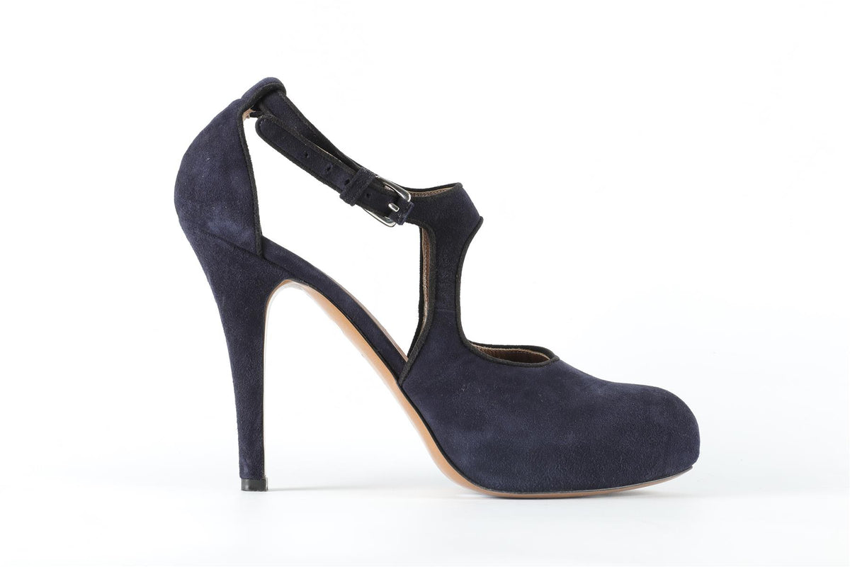 MARNI NAVY SUEDE PUMPS EU 39 UK 6 US 9