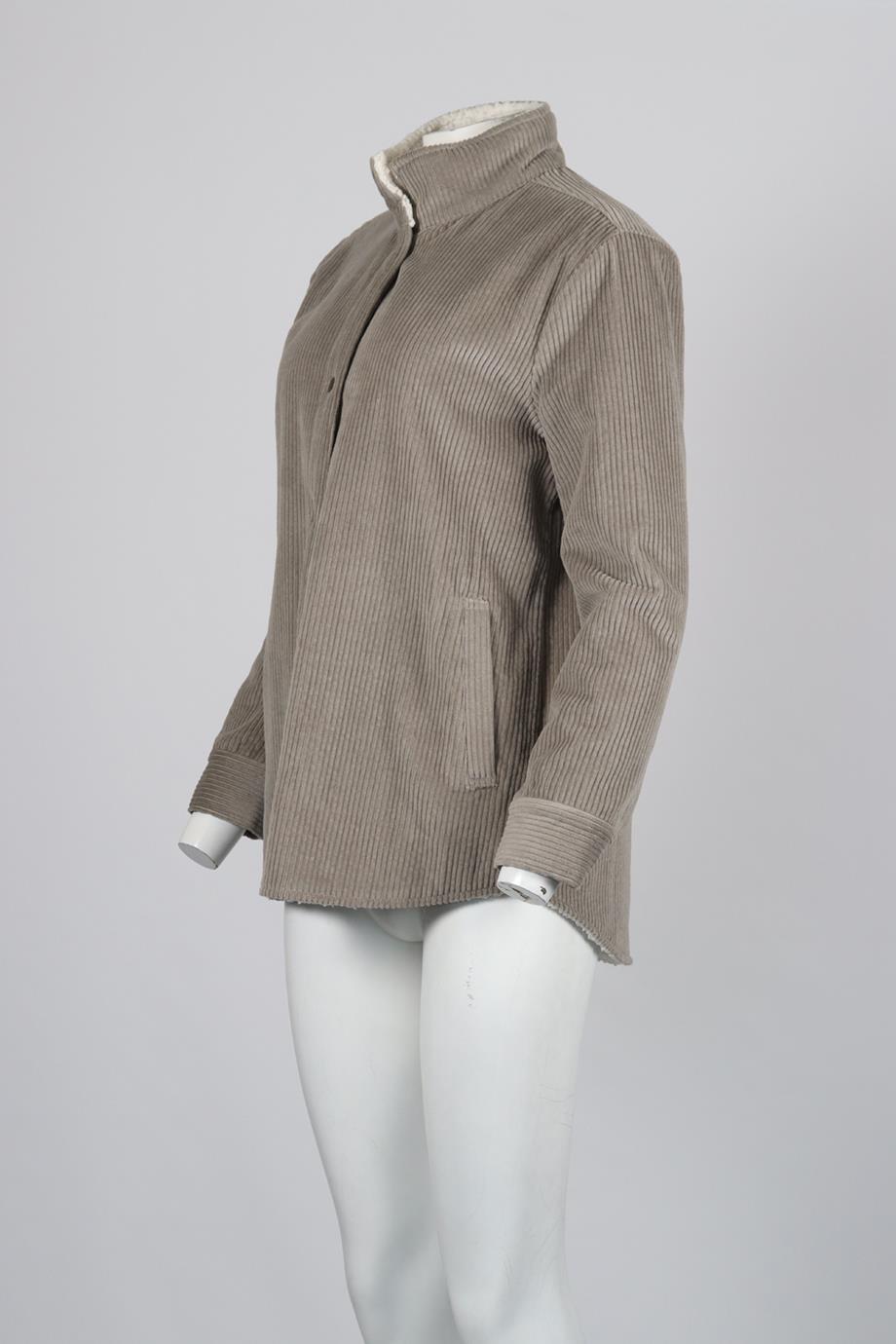 JAMES PERSE FLEECE AND CORDUROY JACKET US 2 UK 6