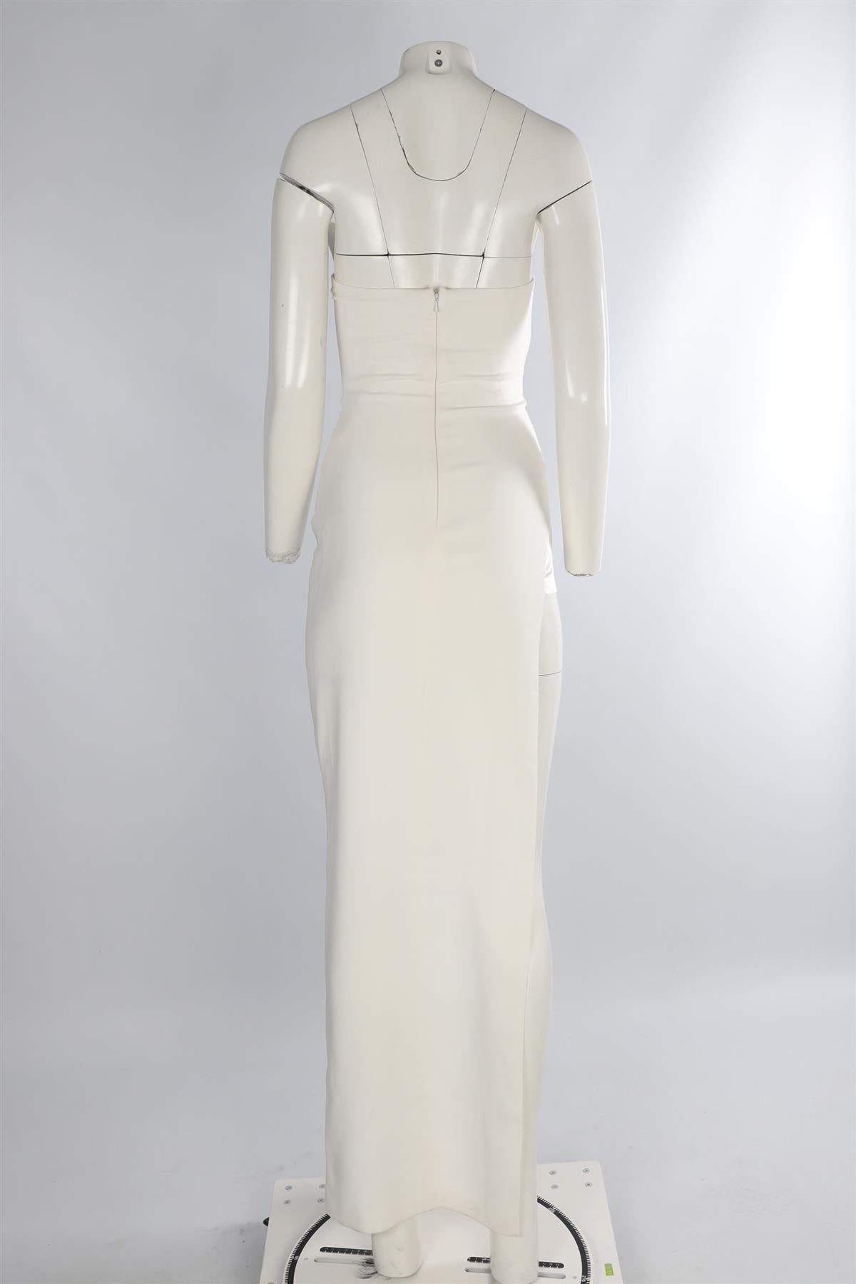 MÔNOT WHITE CREPE MAXI DRESS IT 38 UK 6