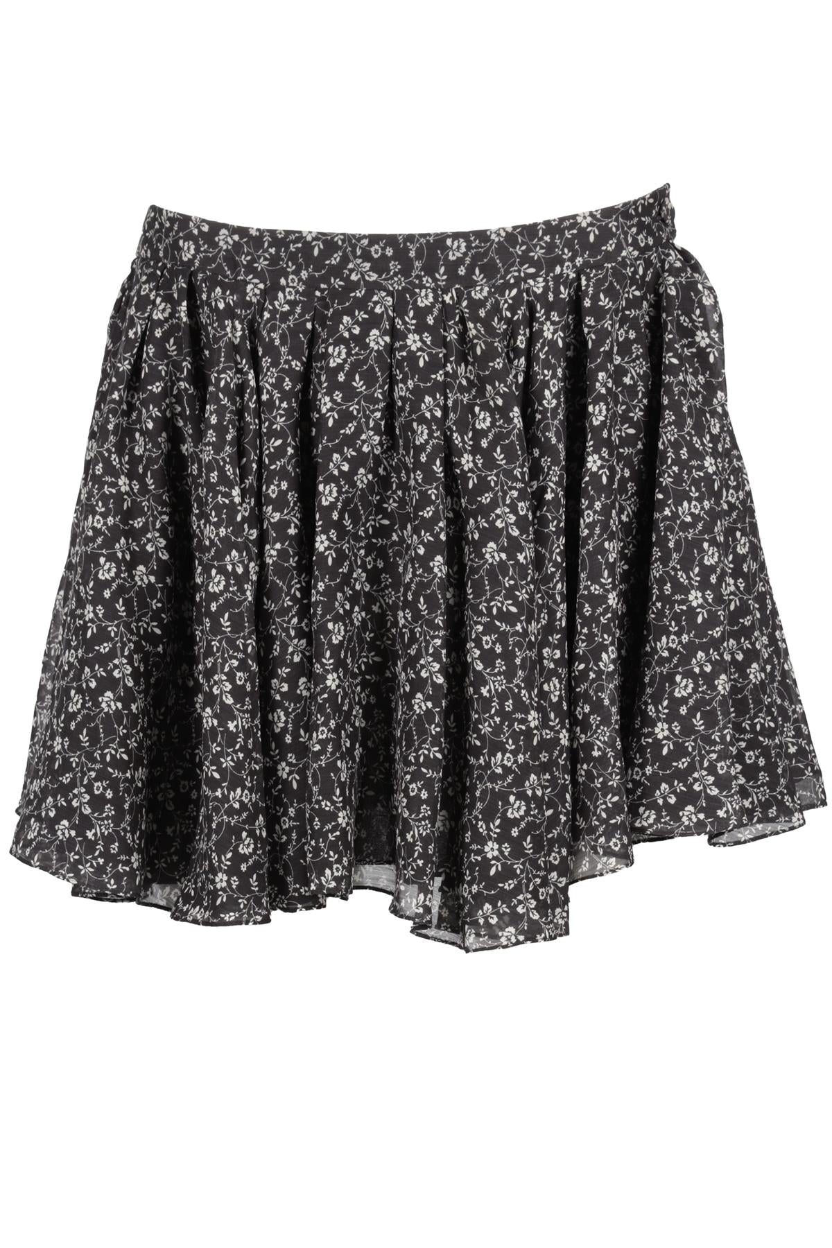 SAINT LAURENT NAVY SILK MINI SKIRT FR 38 UK 10