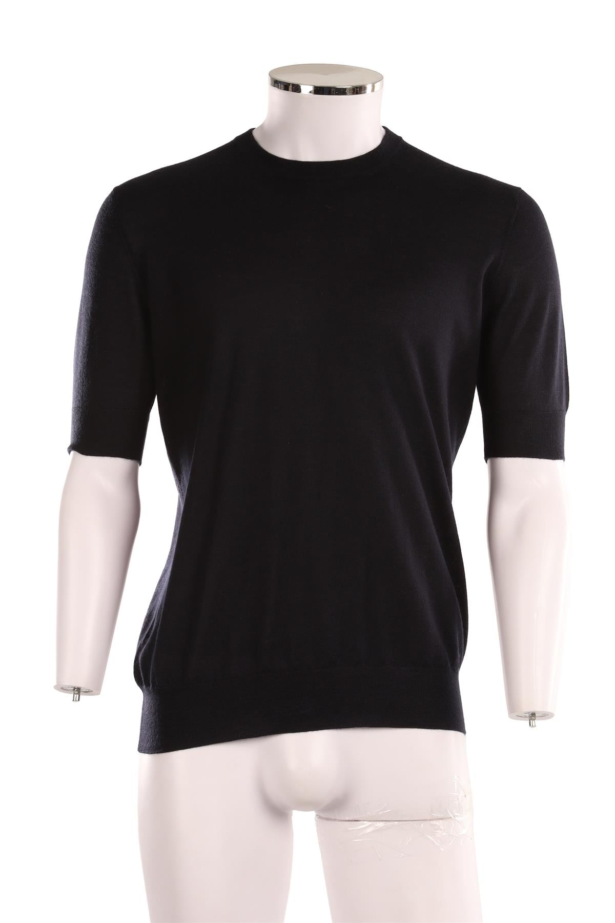 THOM SWEENEY NAVY MEN'S COTTON TOP LARGE