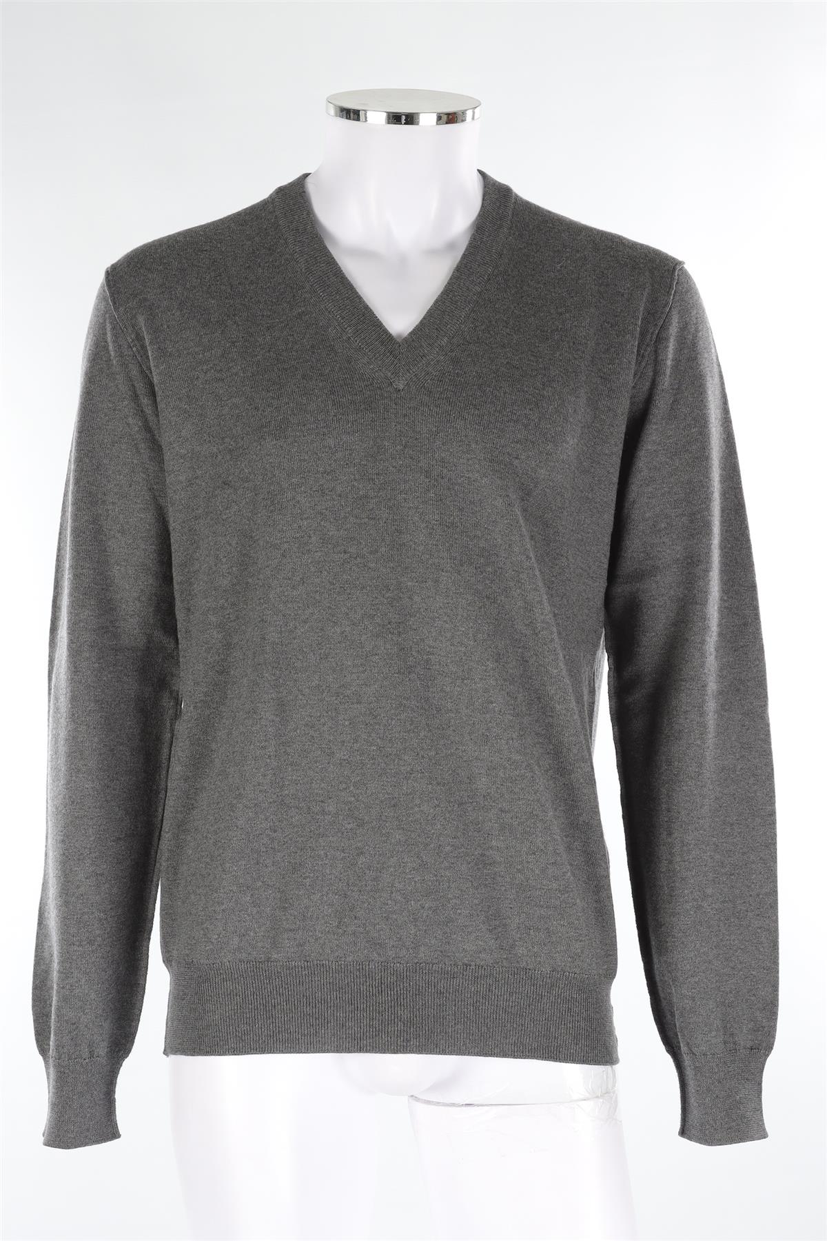DOLCE & GABBANA GREY MEN'S WOOL SWEATER IT 52 UK 42