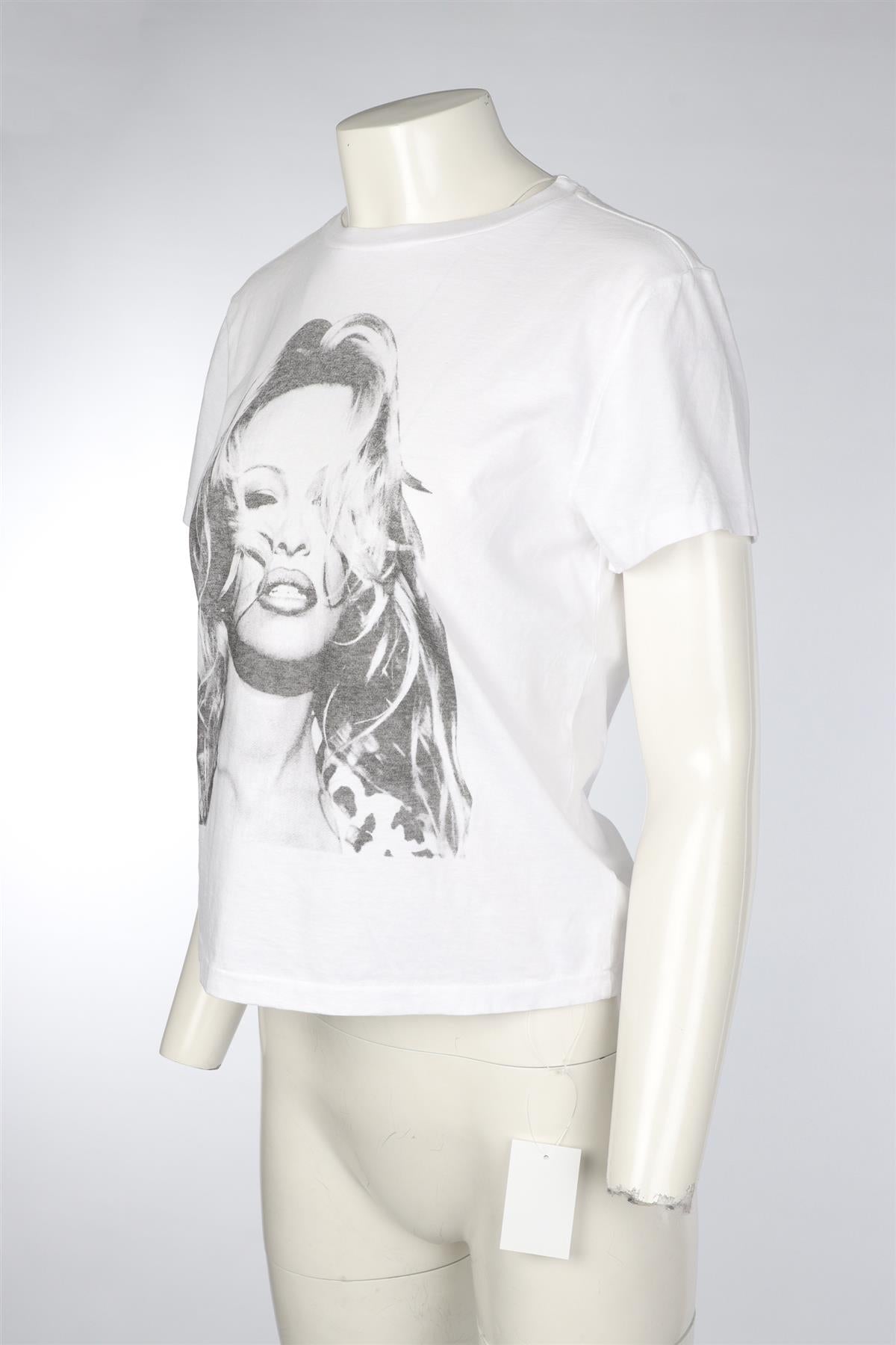 RE/DONE + PAMELA ANDERSON WHITE COTTON T-SHIRT MEDIUM