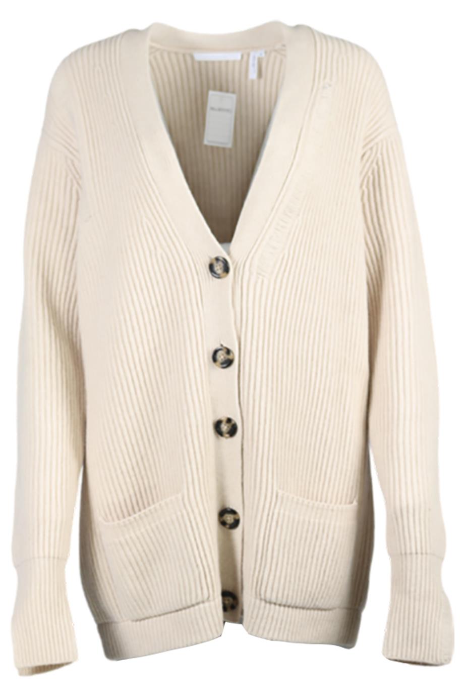 HELMUT LUNG WOOL CARDIGAN MEDIUM