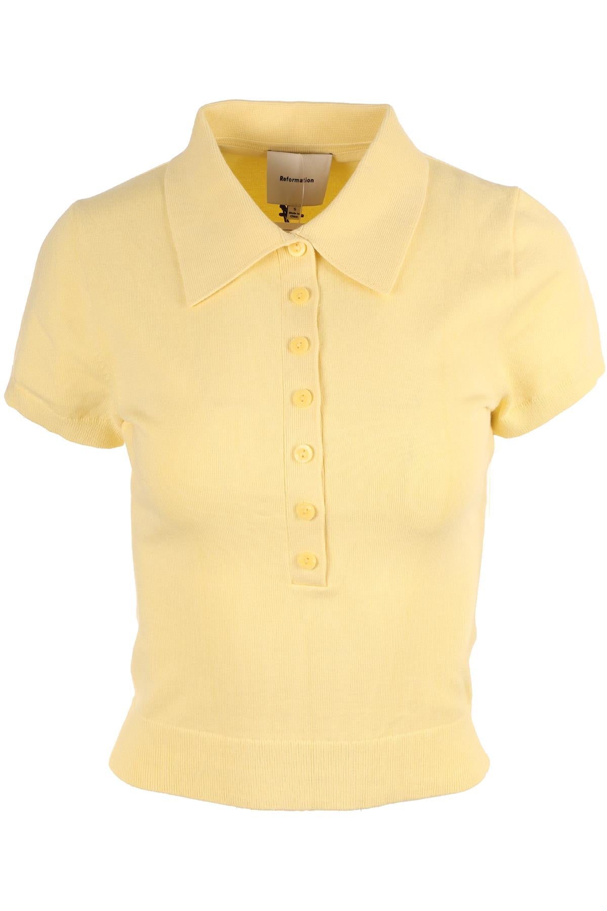 REFORMATION YELLOW COTTON TOP SMALL