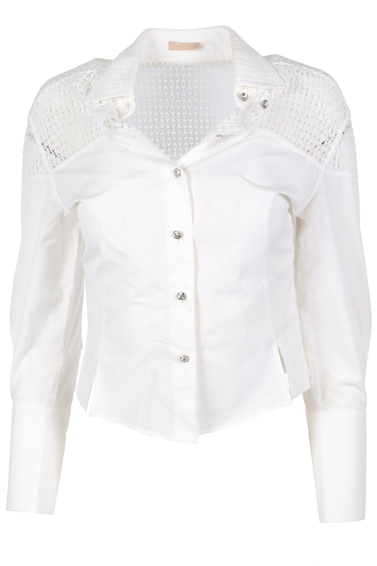 AZZEDINE ALAÏA WHITE COTTON SHIRT FR 36 UK 8