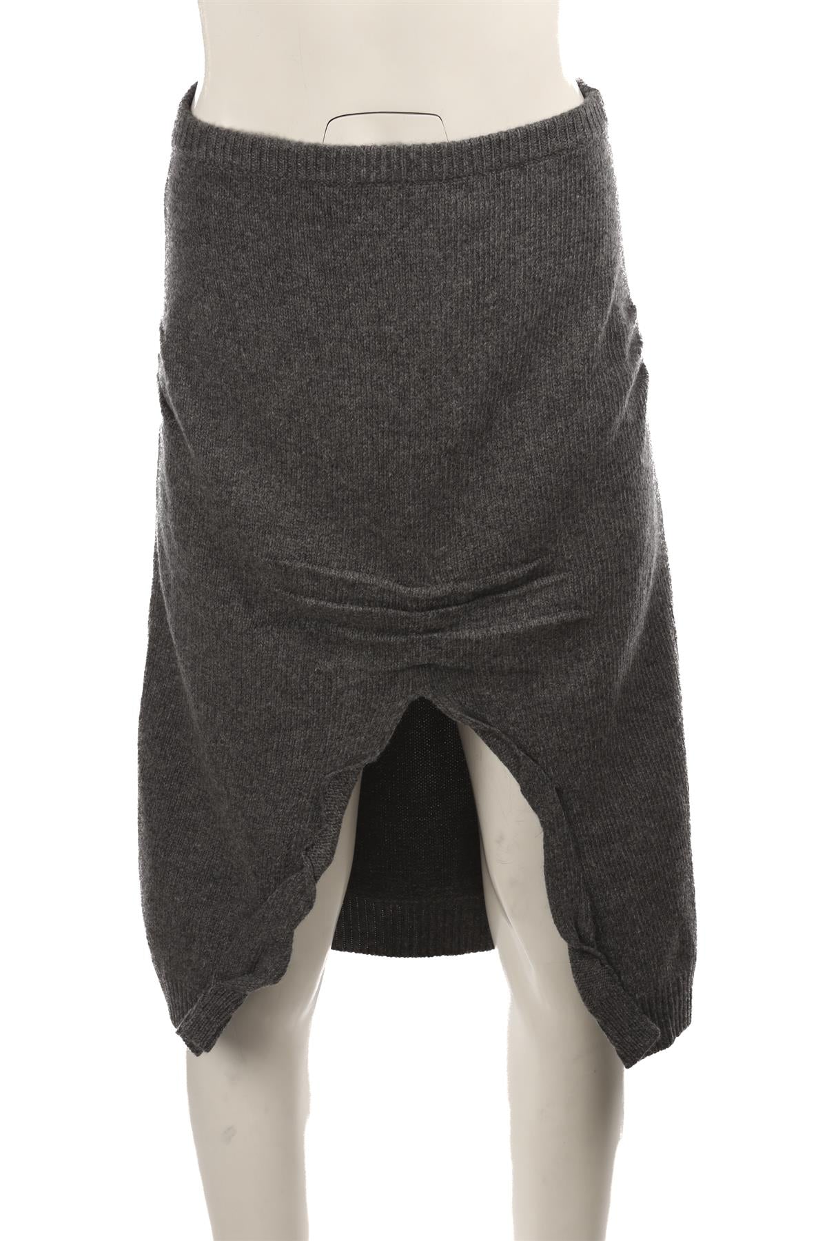 PRADA GREY WOOL MIDI SKIRT IT 42 UK 10 | nikkibradford