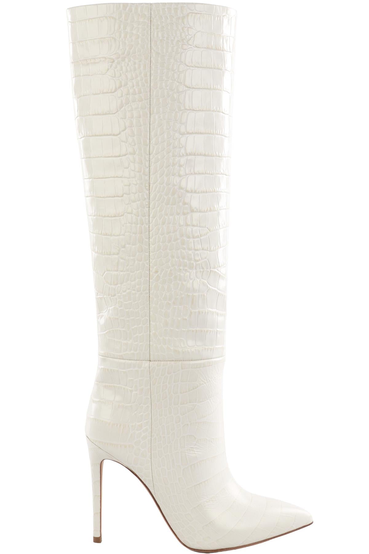 PARIS TEXAS WHITE LEATHER KNEE HIGH BOOTS EU 38 UK 5 US 8