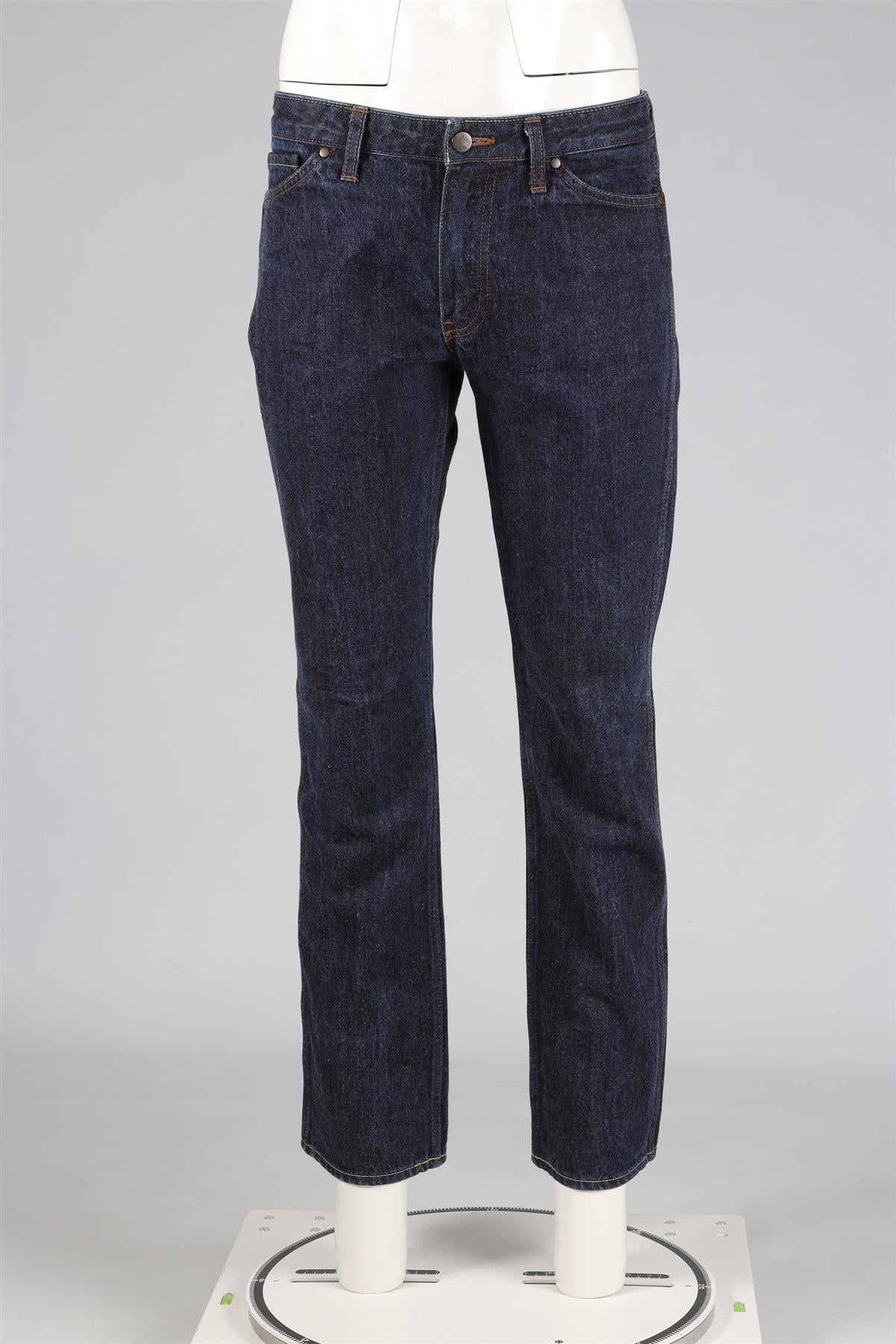 A BATHING APE BLUE STRAIGHT LEG JEANS XSMALL