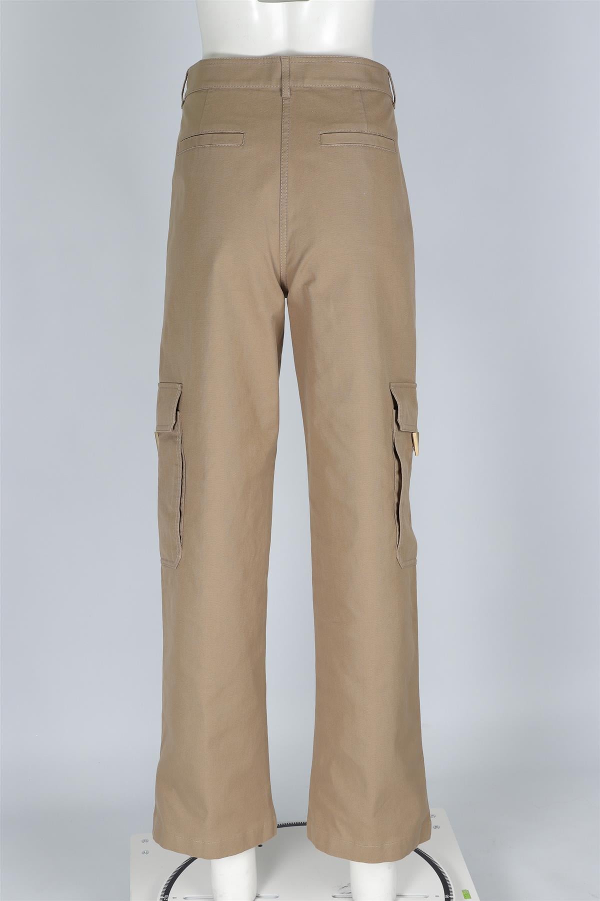 VALENTINO GREEN COTTON CARGO PANTS IT 44 UK 12