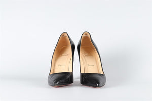 CHRISTIAN LOUBOUTIN BLACK LEATHER PUMPS EU 37.5 UK 4.5 US 7.5