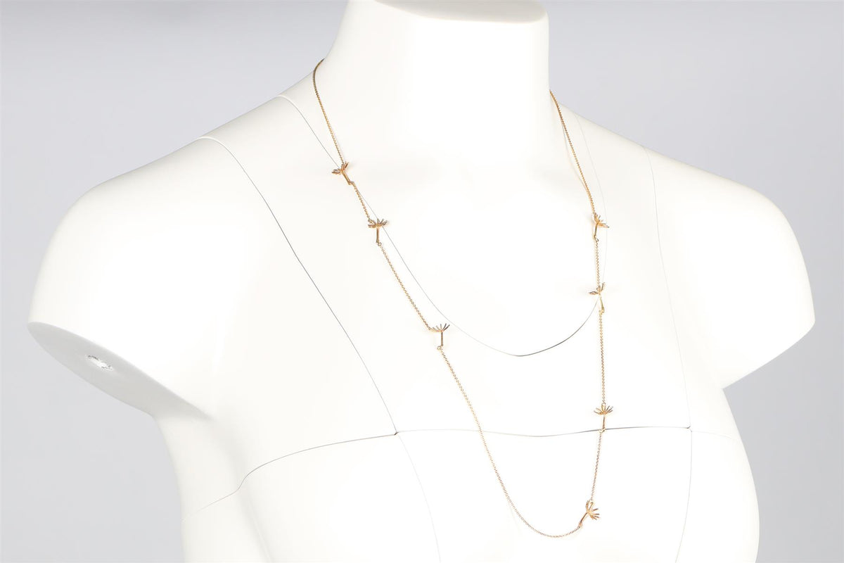 SOPHIA WEBSTER + ALEX MONROE DANDELION GOLD PLATED CHAIN NECKLACE