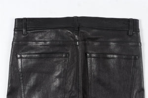 HELMUT LANG BLACK LEATHER PANTS US 4 UK 8