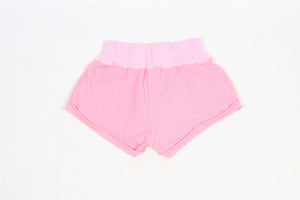 LOVESHACKFANCY PINK COTTON SHORTS SMALL