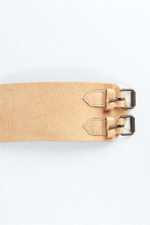 PLEIN SUD BROWN LEATHER WAIST BELT FR 36 UK 8