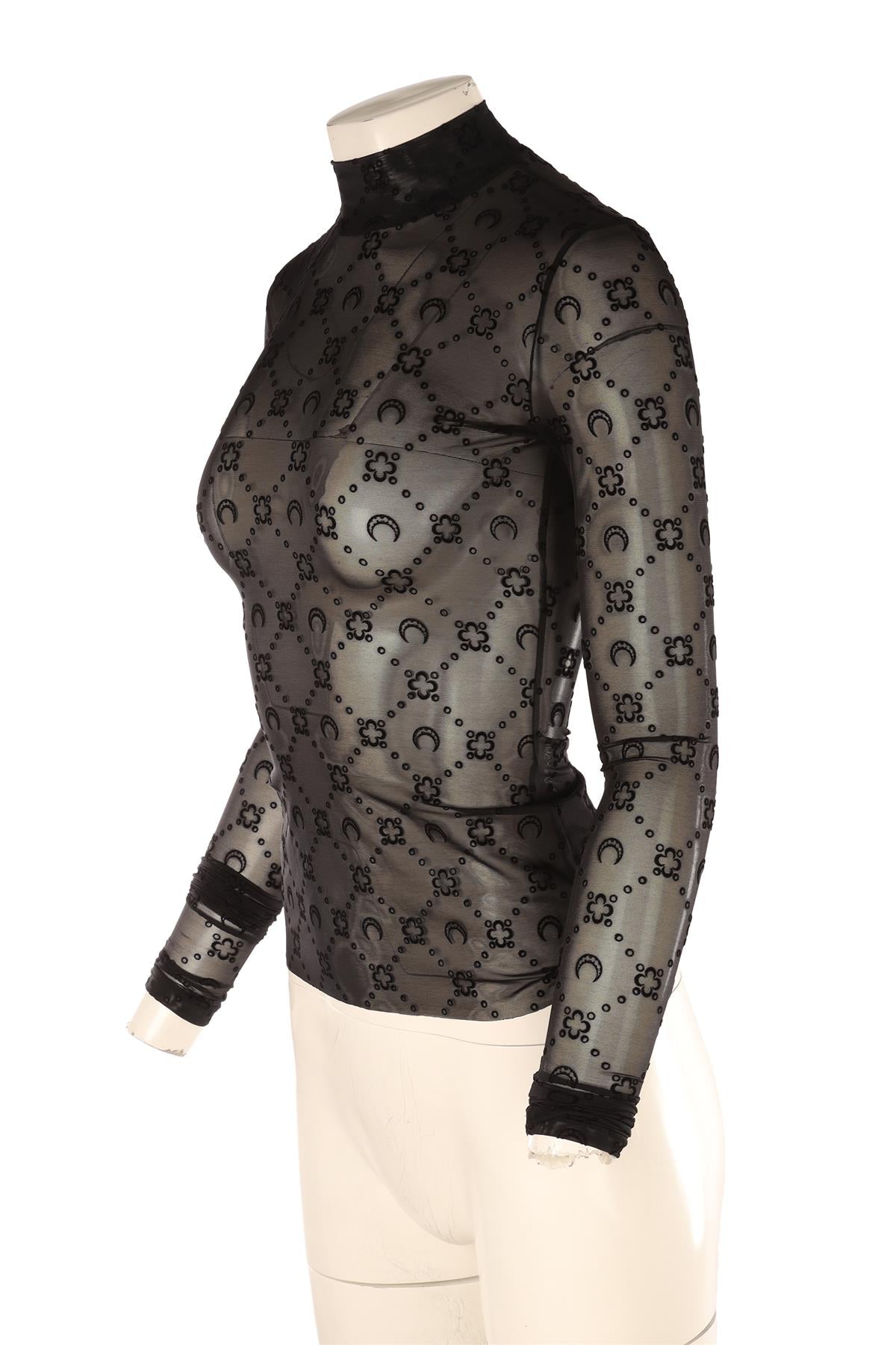 MARINE SERRE BLACK MESH TOP SMALL