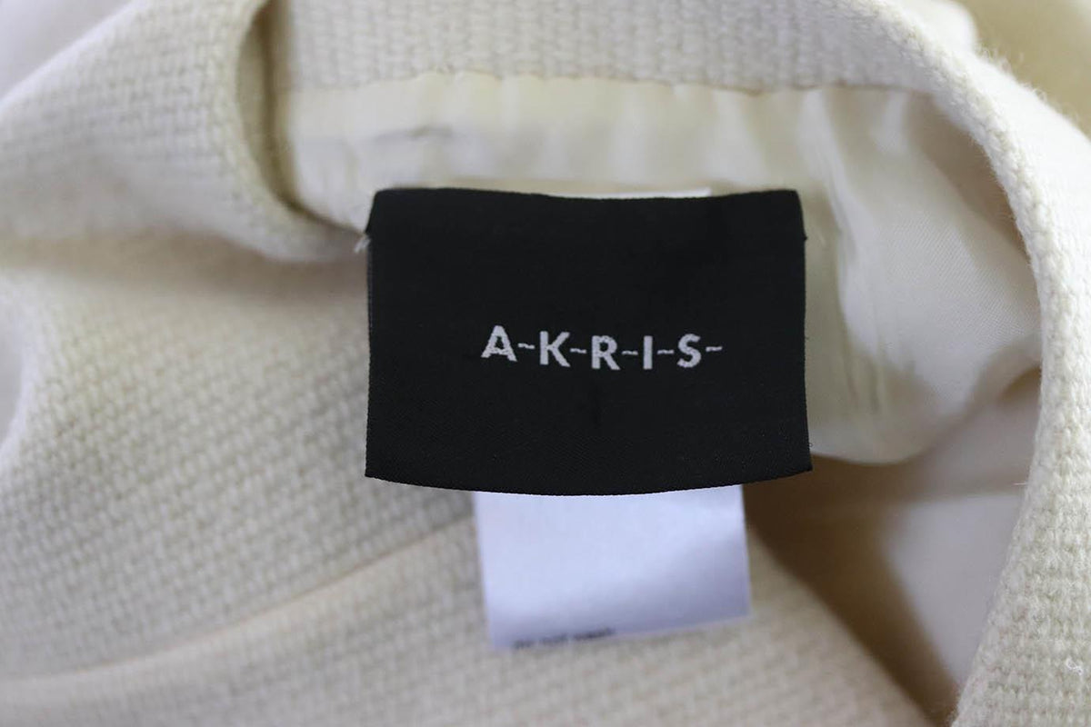 AKRIS REVERSIBLE CASHMERE AND WOOL BLEND COAT US 4 UK 8