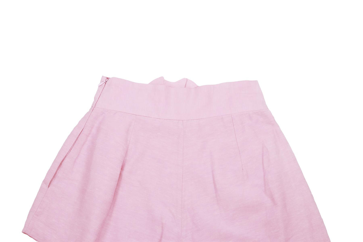 PINK LINEN SHORTS