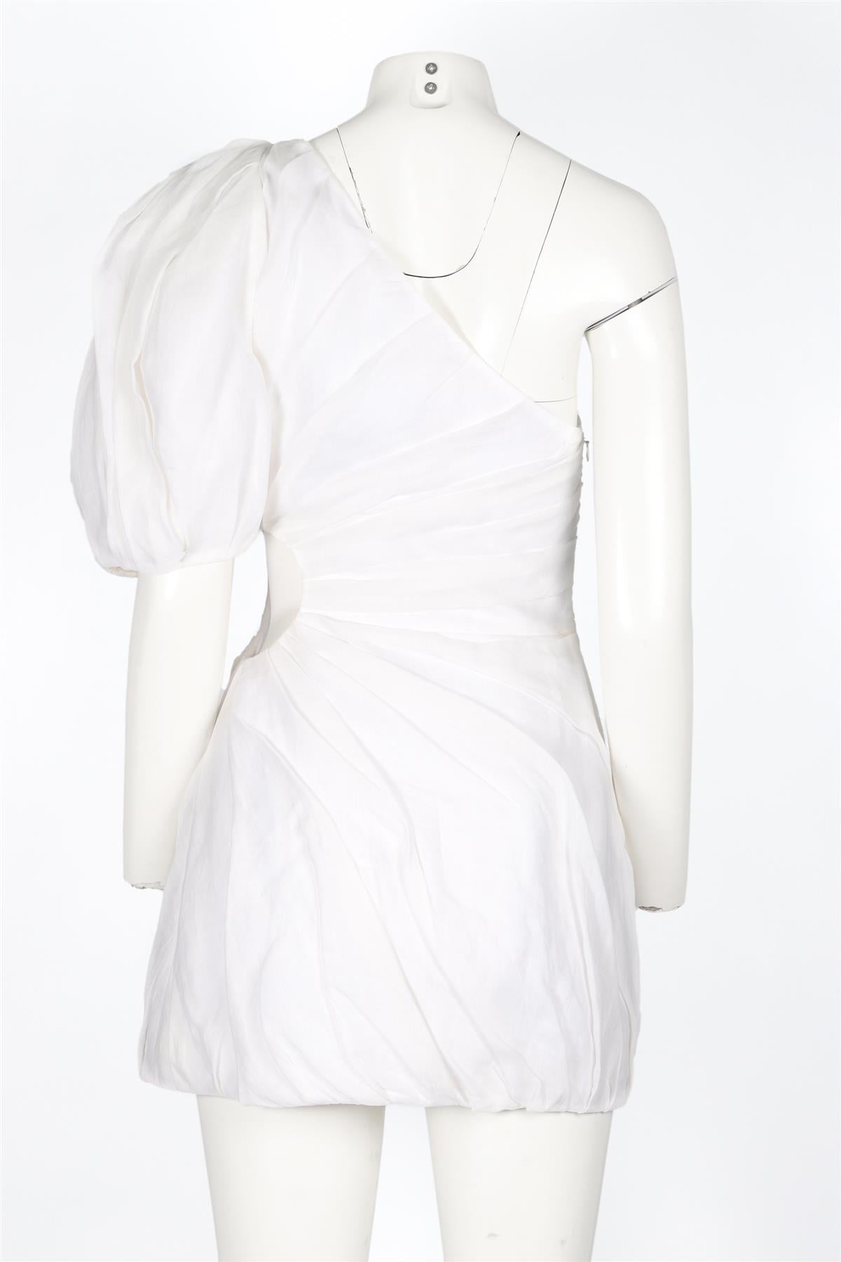 CHLOÉ WHITE RAMIE MINI DRESS FR 36 UK 8