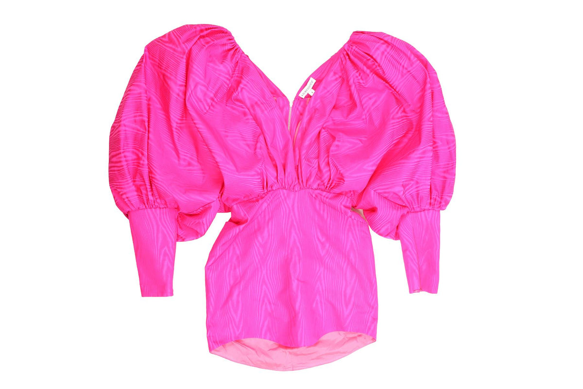 KALMANOVICH PINK SATIN MINI DRESS US 4 UK 8