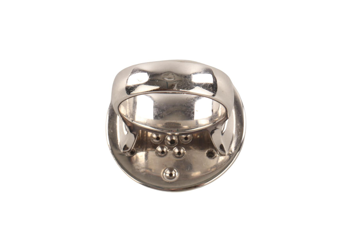 CHANEL SILVER COMÈTE 18K WHITE GOLD AND DIAMOND COCKTAIL PINKY RING