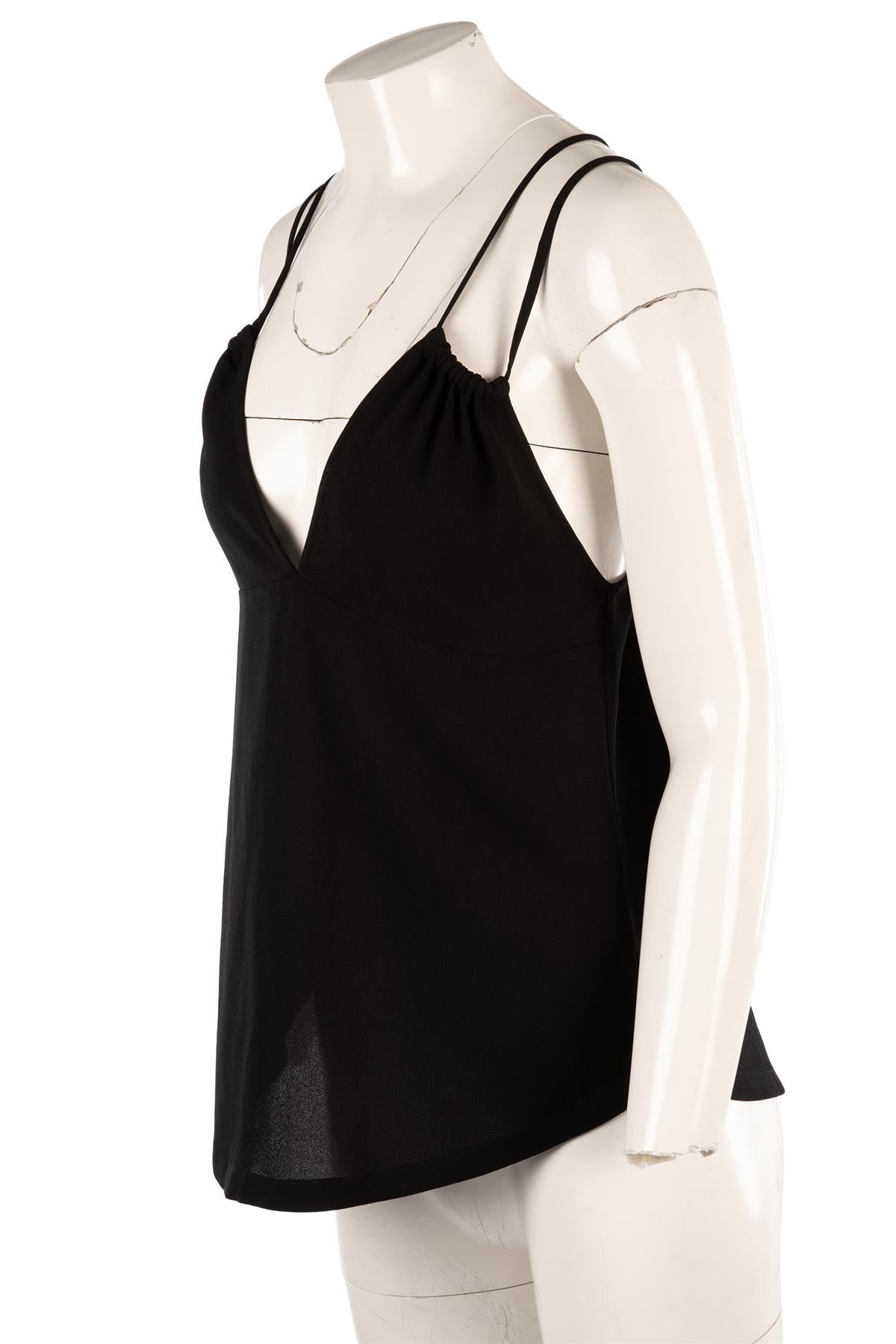 IRO BLACK CREPE TOP FR 38 UK 10