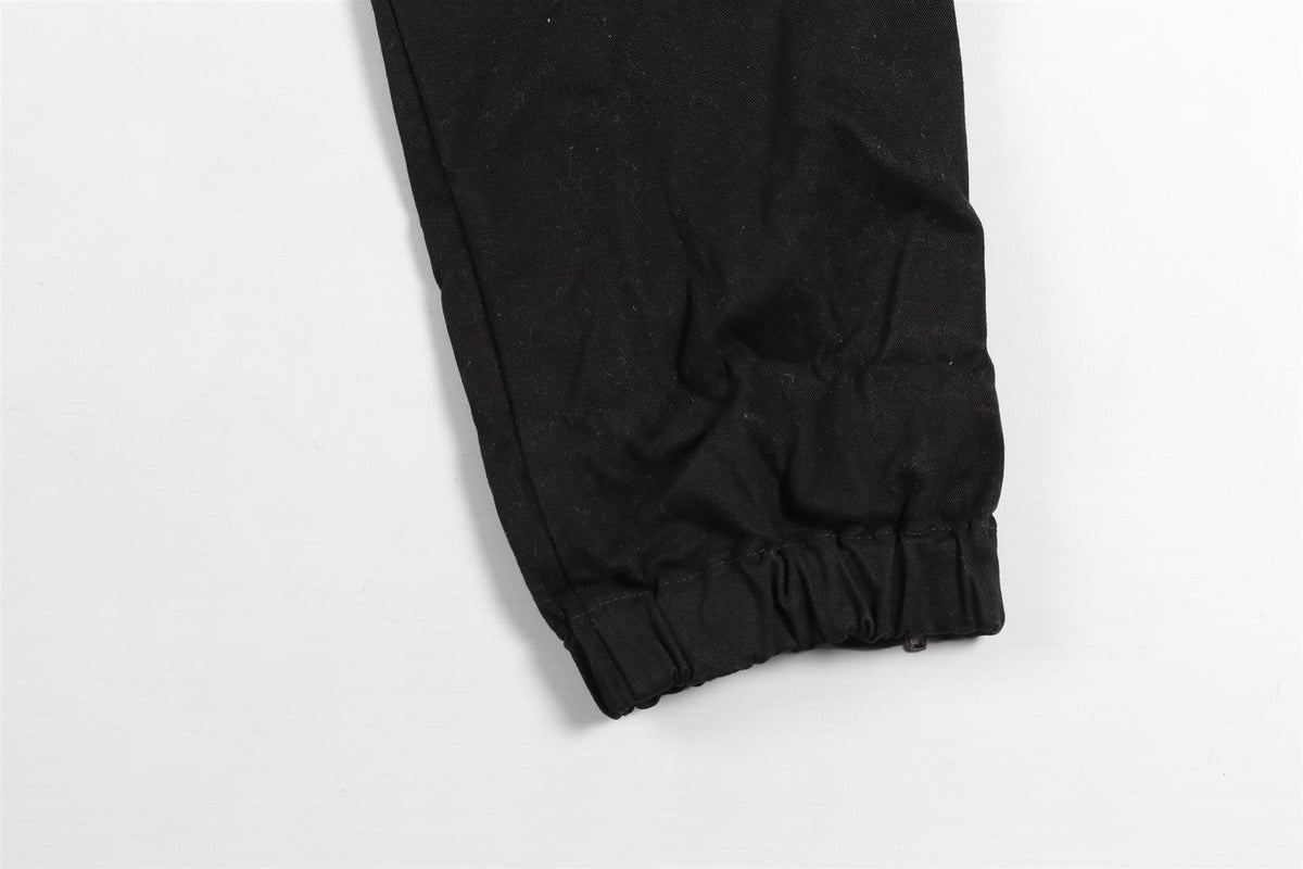 NILI LOTAN BLACK COTTON TAPERED PANTS W25 UK 6-8