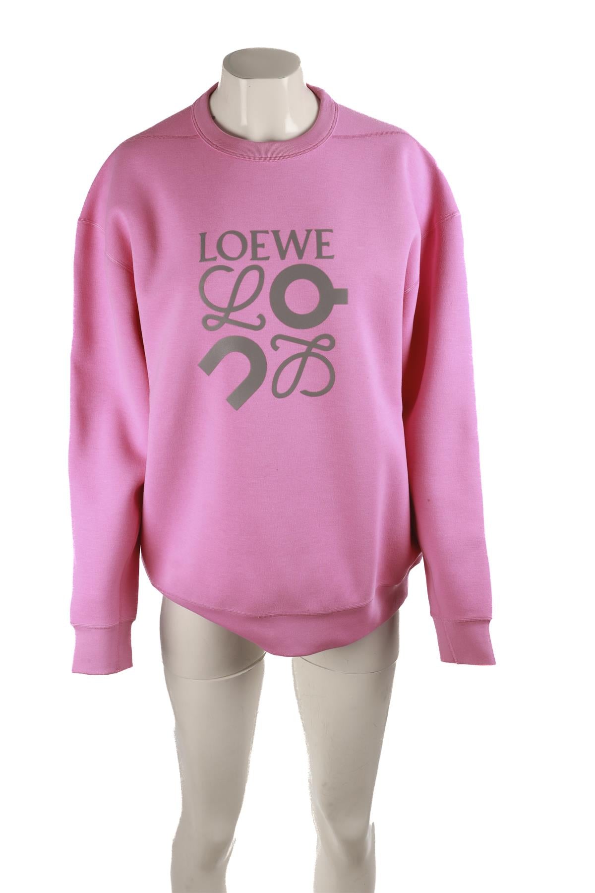 LOEWE + ON PINK JERSEY SWEATSHIRT XSMALL