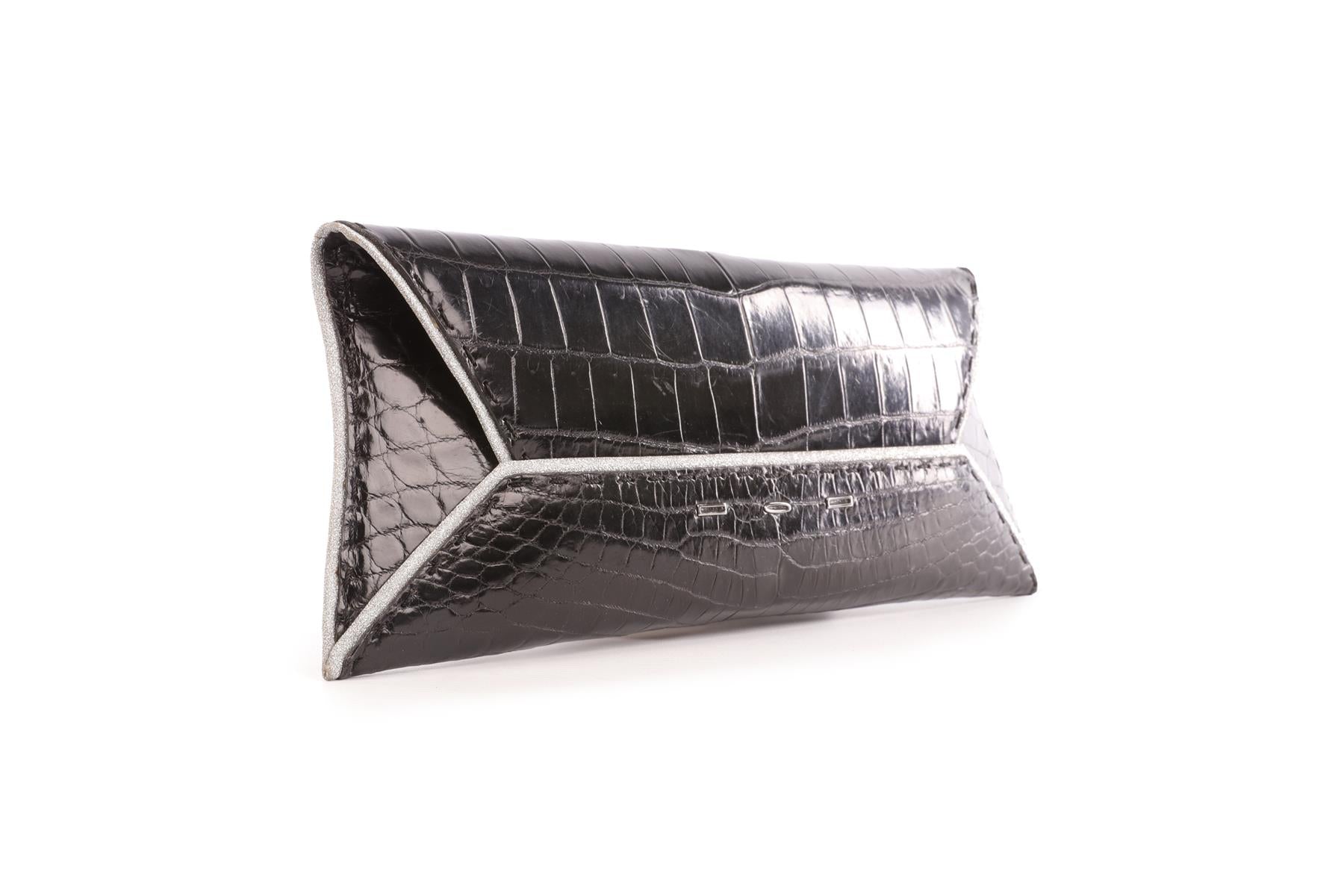 VBH BLACK CROCODILE CLUTCH