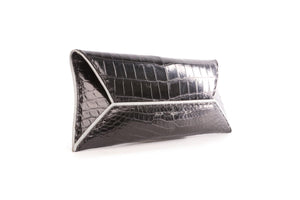VBH BLACK CROCODILE CLUTCH