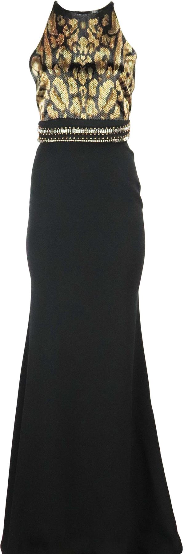 ROBERTO CAVALLI EMBELLISHED SILK BLEND CREPE GOWN IT 42 UK 10