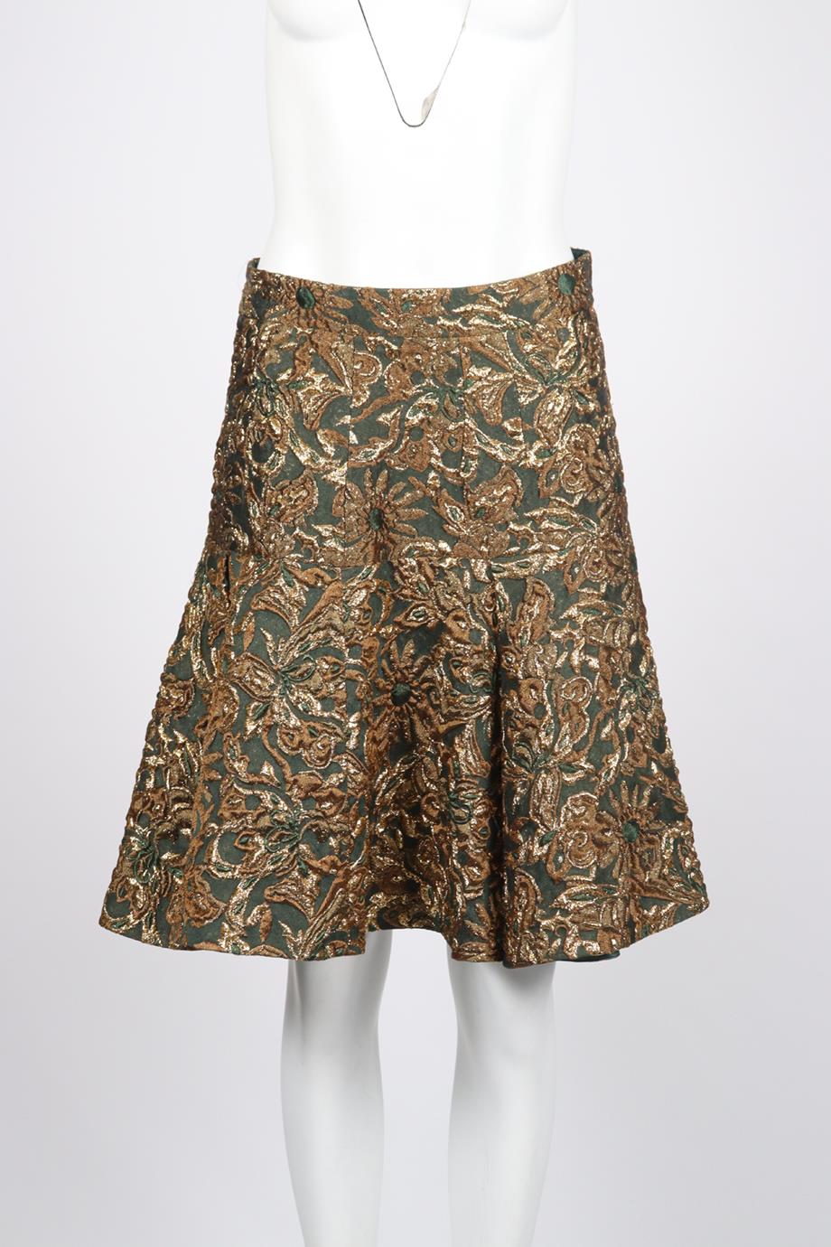 DOLCE AND GABBANA SILK BLEND MINI SKIRT IT 44 UK 12