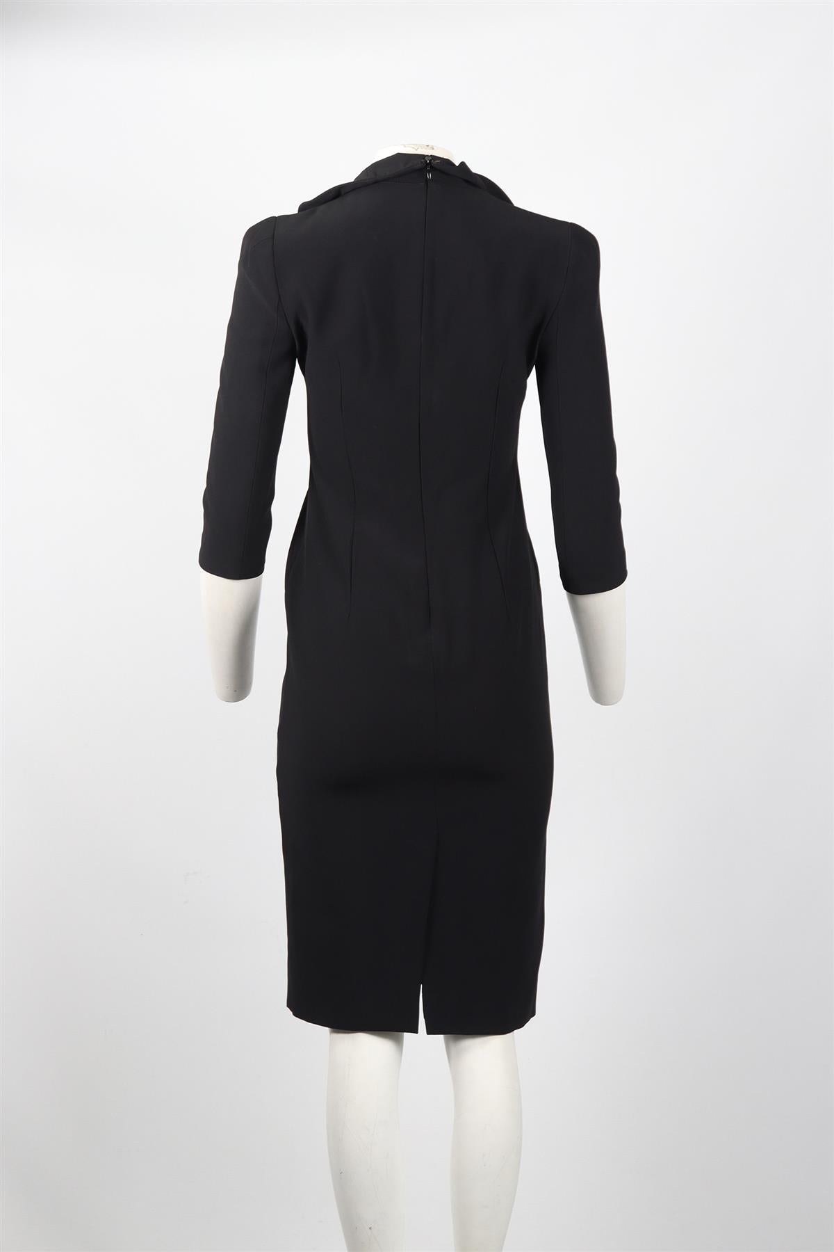 ALEXANDER MCQUEEN CREPE MIDI DRESS SMALL