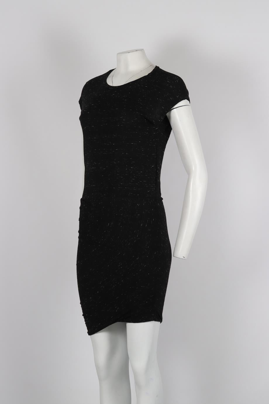 IRO RUCHED COTTON JERSEY MINI DRESS SMALL
