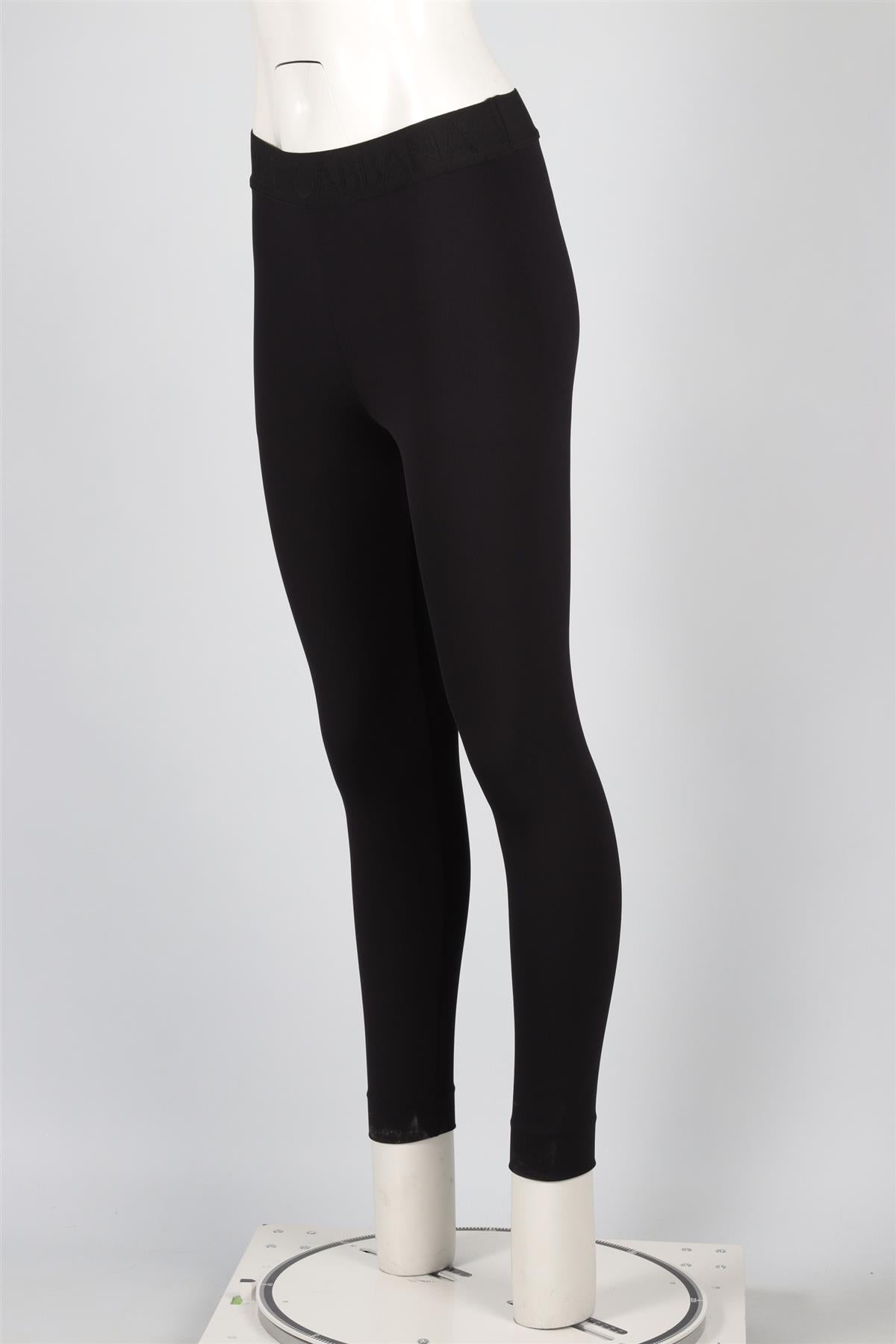 DOLCE & GABANNA BLACK JERSEY LEGGINGS IT 46 UK 14