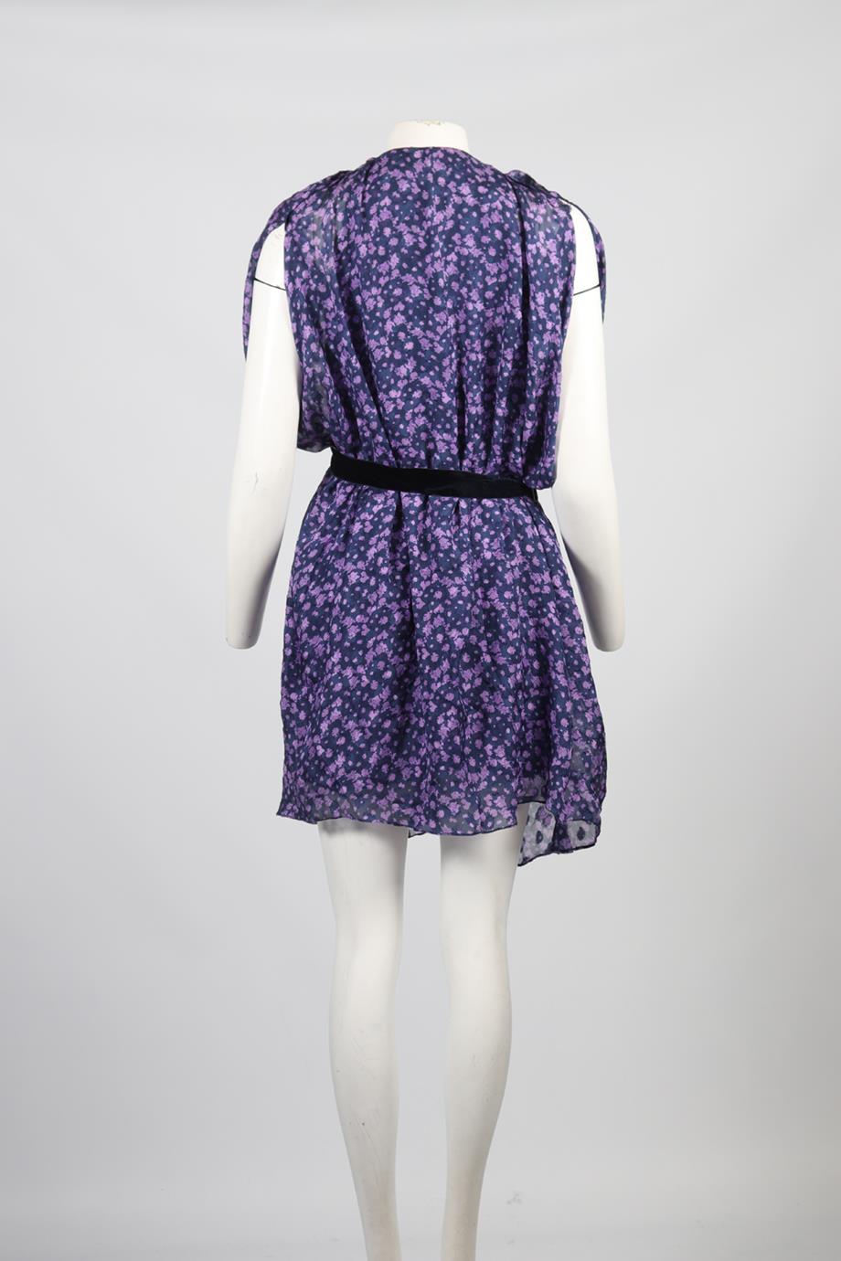 PHILLIP LIM PRINTED SILK MINI DRESS US 2 UK 6