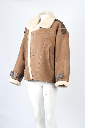 MEOTINE SHEARLING AND SUEDE JACKET SMALL-MEDIUM