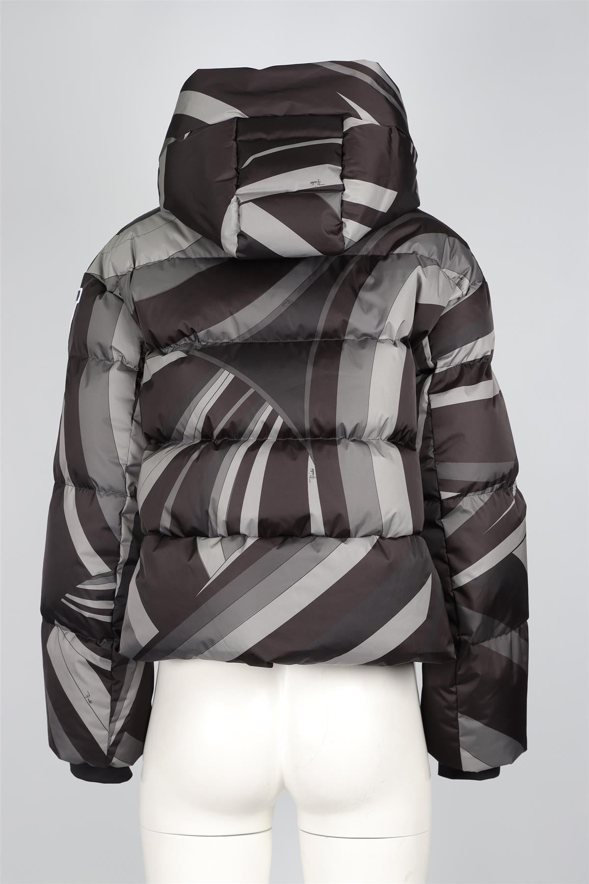 EMILIO PUCCI + FUSALP GREY PADDED DOWN JACKET FR 38 UK 10