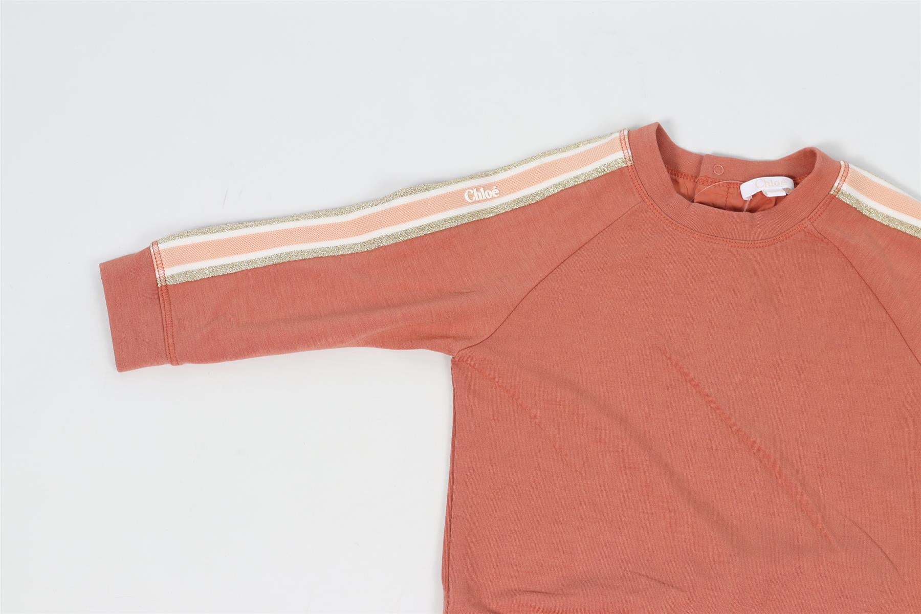 CHLOÉ TERRACOTTA KIDS GIRLS COTTON SWEATSHIRT 18 MONTHS