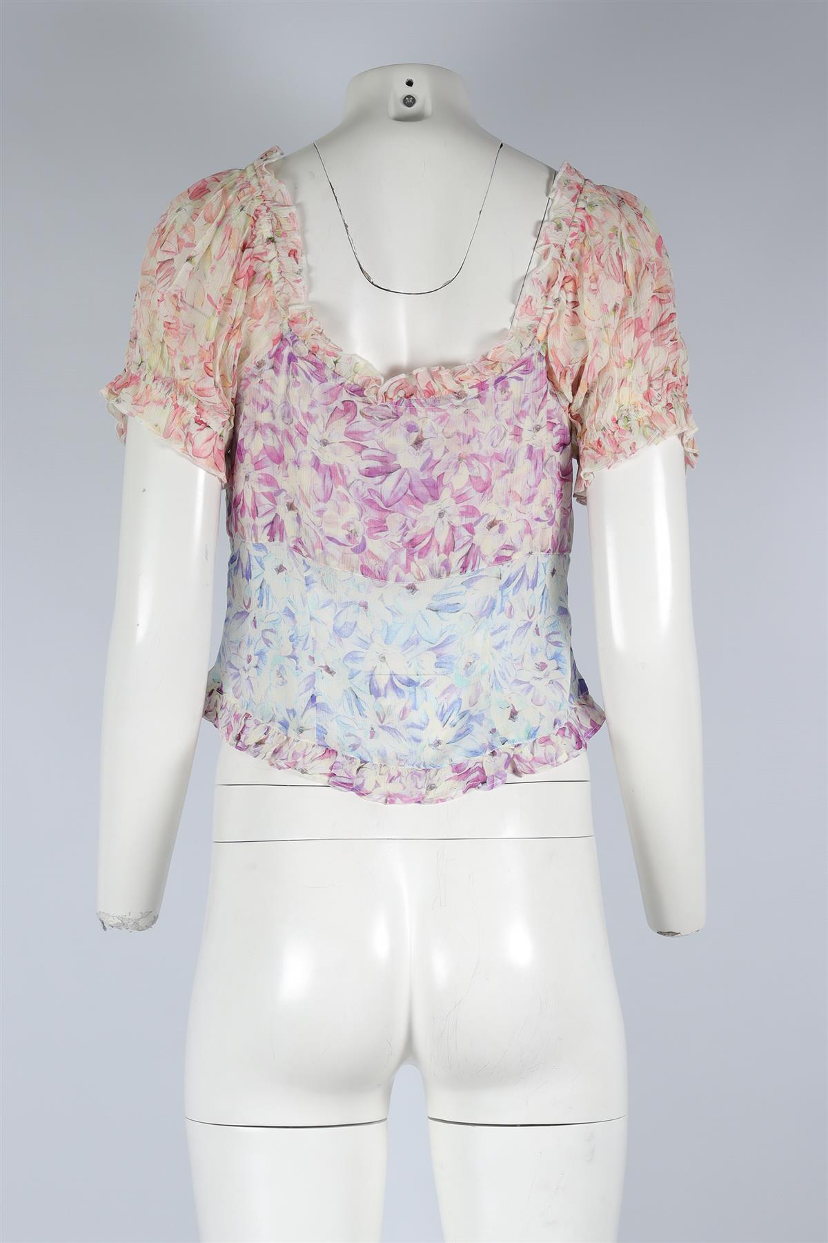 LOVESHACKFANCY MULTI SILK TOP US 6 UK 10