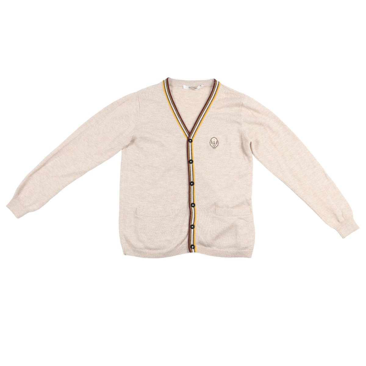 BONPINT BEIGE KIDS BOYS CARDIGAN 12 YEARS