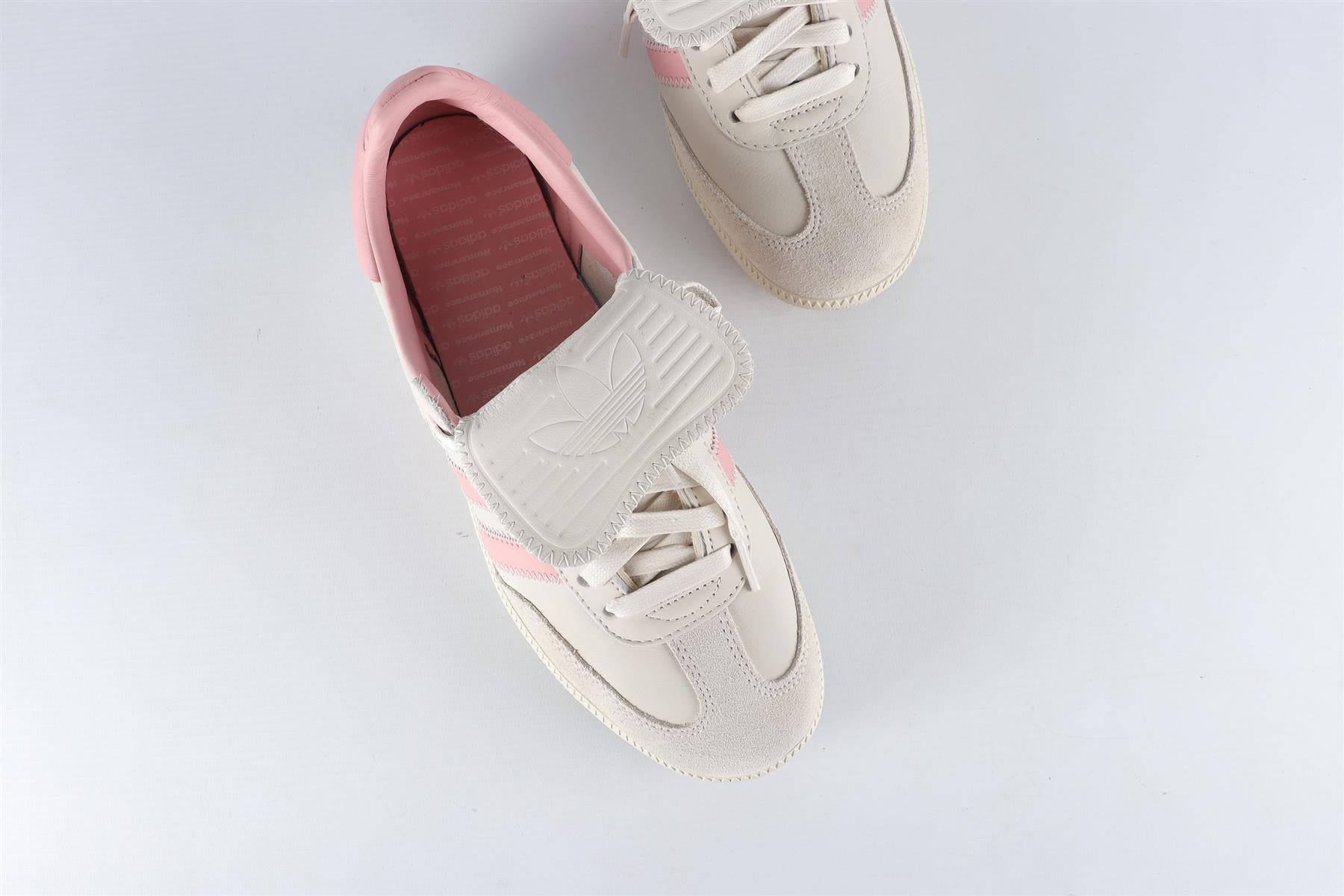 ADIDAS + PHARRELL WILLIAMS HUMANRACE GREY SAMBA ALUMINIUM WONDER MAUVE SNEAKERS EU 40 2/3 UK 7 US 7.5