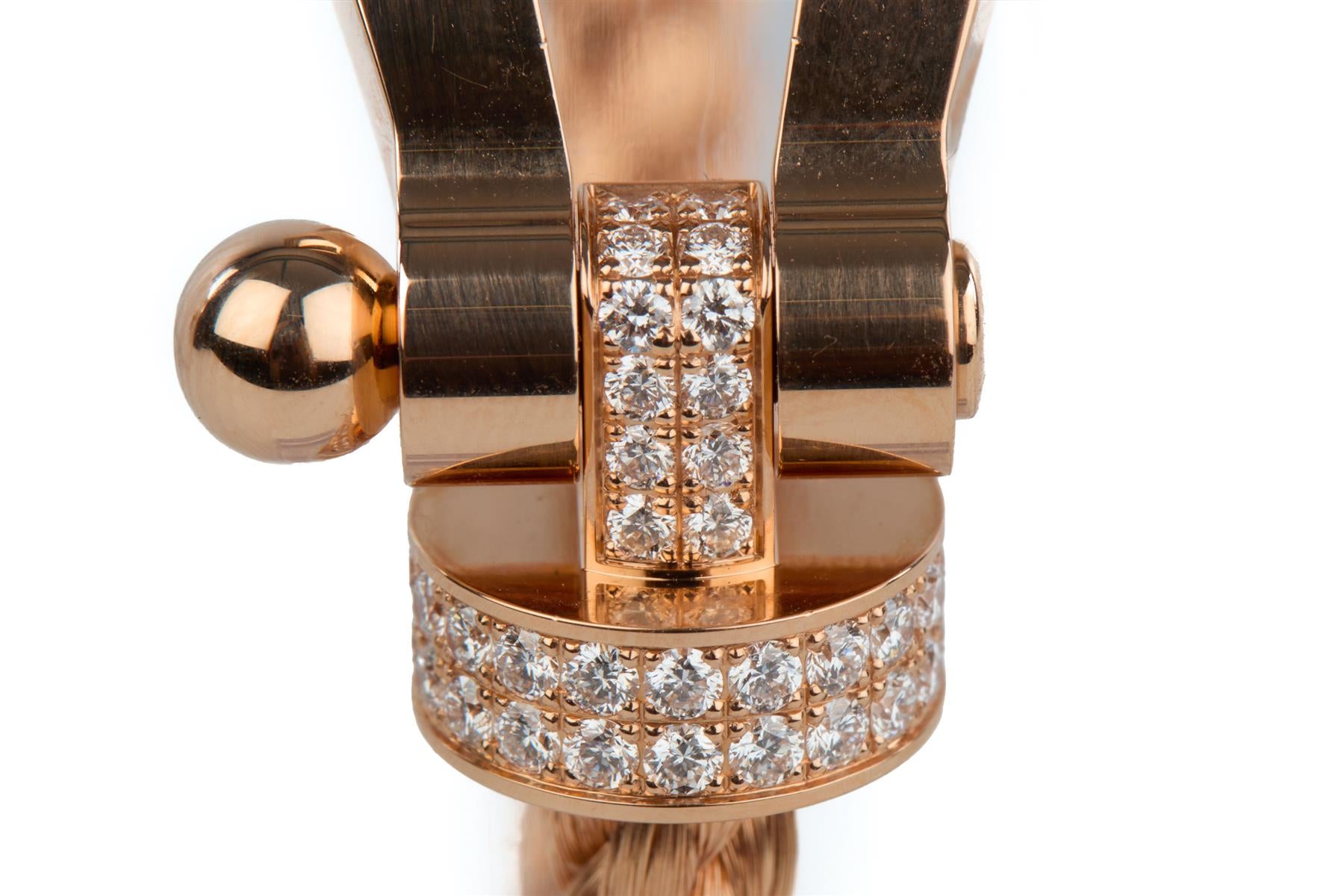 FRED FORCE 10 EXTRA LARGE 18K ROSE GOLD BRACELET 19.7 CM