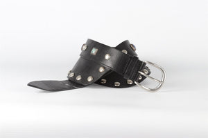 ISABEL MARANT BLACK LEATHER WAIST BELT SMALL