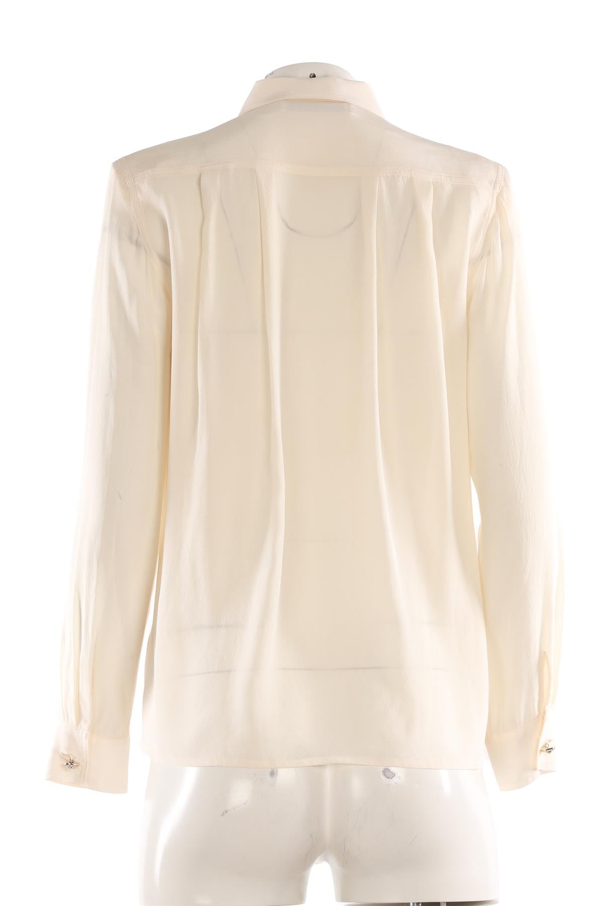 ALESSANDRA RICH CREAM SILK SHIRT IT 40 UK 8