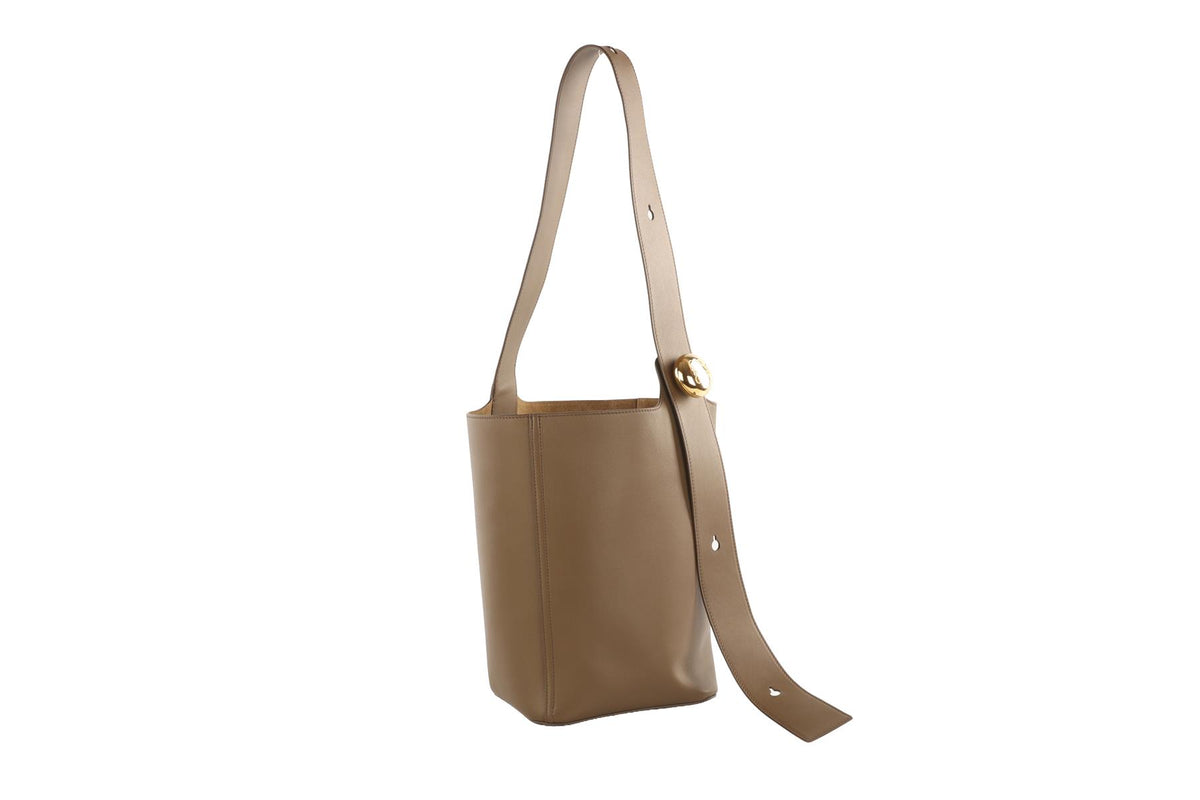 LOEWE BROWN PEBBLE MEDIUM LEATHER SHOULDER BAG