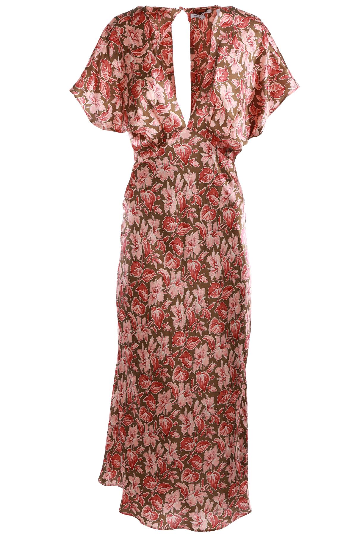 VERONICA BEARD PINK SILK MAXI DRESS UK 8